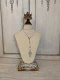 3 linen bust grouping with barn wood bases and crowns