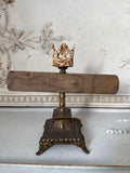 Metal  crown finial with beautiful patina aging