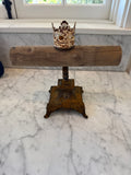Antique wood cuff holder ,Jewelry Stand with crown