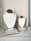 Bust with salvaged Barn Wood Base and vintage hardware