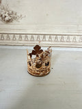 Metal  crown finial with beautiful patina aging