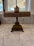 Antique wood cuff holder ,Jewelry Stand with crown