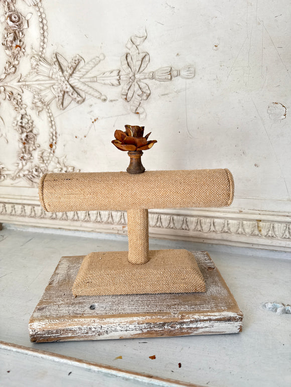 Burlap cuff holder,Jewelry Stand