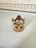 Metal  crown finial with beautiful patina aging