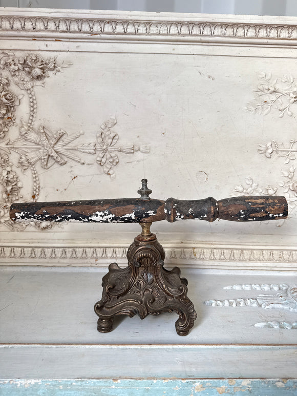 Wood cuff holder with beautiful antique base,Jewelry Stand