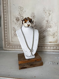 Bust with Barn Wood Base and salvaged metal rose