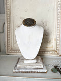 Bust with salvaged Barn Wood Base and vintage hardware