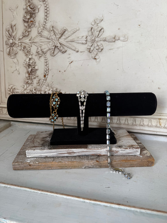 Barn wood and velvet cuff holder , vintage barn wood,Jewelry Stand