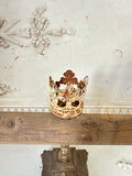 Metal  crown finial with beautiful patina aging