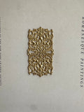 Raw brass filigree stamping gold