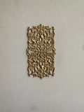 Raw brass filigree stamping gold