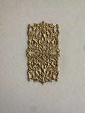 Raw brass filigree stamping gold