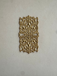 Raw brass filigree stamping gold