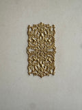 Raw brass filigree stamping gold
