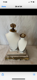 Bust set Milk painted washed busts with metal roses
