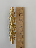 Metal leaves, 2 gold leaves, decorative leaves, crown leaf parts