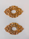 Gold filigree stamping, 2 patina metal ornate gold finding