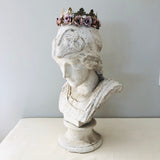 Rose Crown, 5" rose head crown,statue head crown,pink rose crown,metal crown,flower crown,pink rose crown,faded fragments