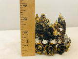 Metal crown with beautiful petite roses around the base of crown