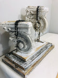 Plaster corbel jewelry stand, architectural jewelry display, plaster corbel statue, jewelry stand