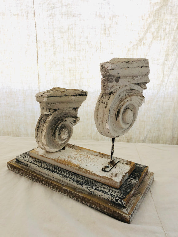 Plaster corbel jewelry stand, architectural jewelry display, plaster corbel statue, jewelry stand