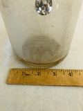 vintage bottle, bottle candle holder with rose top and rhinestone pendant