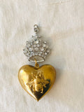 Rhinestone crowns with jump ring on top,2 pieces
