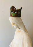 Aged green metal crown  (1 piece)
