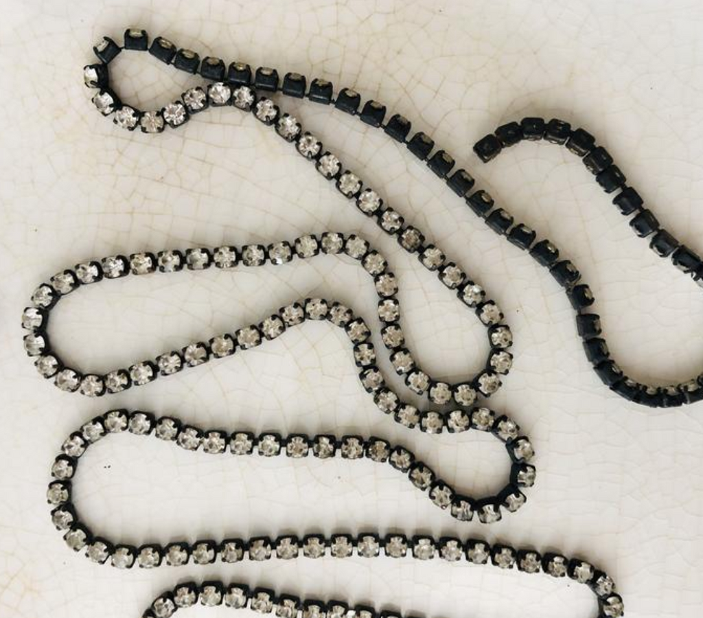 3mm Rhinestone Chain Rhinestone chain,3mm rhinestones,rhinestone chain by the foot,crystal ...