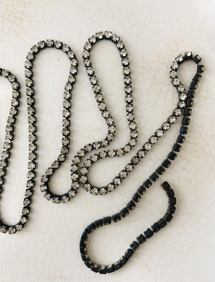 3mm Rhinestone Chain Rhinestone chain,3mm rhinestones,rhinestone chain by the foot,crystal ...