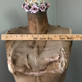 Mannequin display,dress form,jewelry display,bodice display,vintage stand,mannequin body bodice,muslin body form,dress form with crown