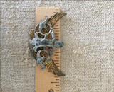 Cherub metal finding, 1 Metal oxidized cherub stamping with wings