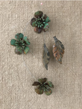 Green flower and leaf garland, 1 wired flower garland