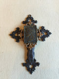 Metal cross with Jesus