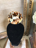 Black velvet flower bust,necklace stand