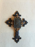 Metal cross with Jesus