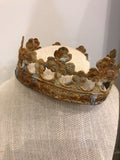 Metal banding, to make crown for statue,metal lace crown,metal lace by the foot,crown supplies,metal garland per 12",shabby chic ,patina