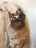 French lace crown light weight with rhinestone chain