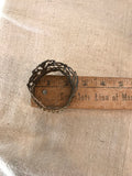 French lace crown light weight with rhinestone chain