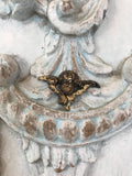 Metal cherub jewelry part, 2 cherubs Metal Stampings