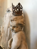 French lace crown light weight with rhinestone chain