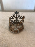 French lace crown light weight with rhinestone chain