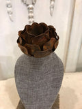 Flower bust necklace stand,jewelry holder,display for necklaces, flower crown  jewelry,jewelry display,salvaged wood base,rose crown top