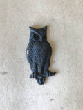 Metal blackend aged owl with great patina