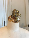 Metal crown with cross and mary pendent,metal crown with rhinestones ,crown supplies,metal garland crown,shabby chic,metal garland