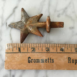 Rusty stars,1 pair of rusty stars and 2 lamp parts,