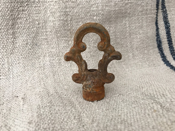 Lamp finials  aged bronze color with scroll design,pieces,lamp tops,lamp parts,flowered lamp parts,chandelier parts,lighting parts,#105
