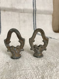 Lamp finials aged bronze color with scroll design
