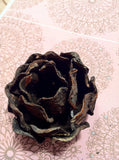 Vintage Roses, 2 blackened metal roses