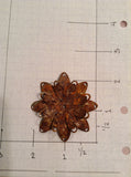 Vintage Rusted metal flower with great patina,rusted flowers,flowers for crown,metal flowers,crown flowers,old metal flowers